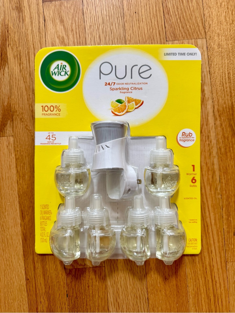 Air Wick Pure Sparkling Citrus Plug-In Warmer with Refill Oils